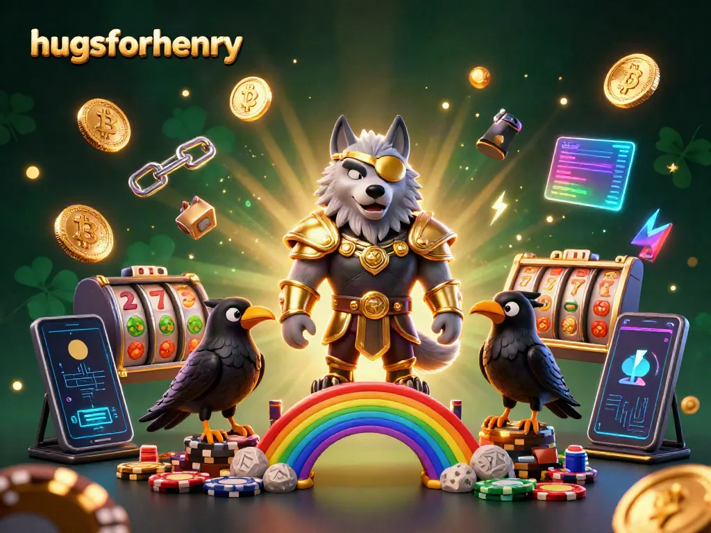 Join the adventures of hugsforhenry with Odin and ravens, exploring an enchanting casino bridge.