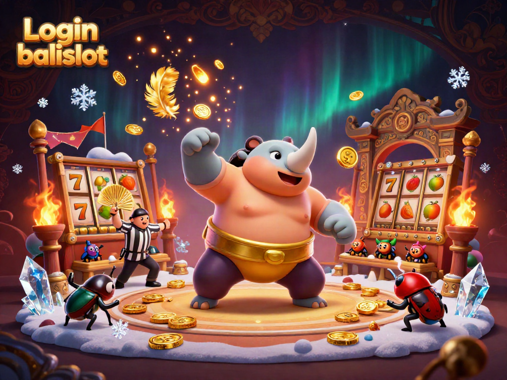 Engage in thrilling gameplay with Login balislot showcasing a vibrant 3D scene of competitive betting.