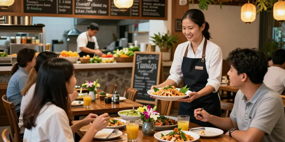 Dining experience at kinalyrestaurant.com featuring traditional Thai dishes and warm ambiance.