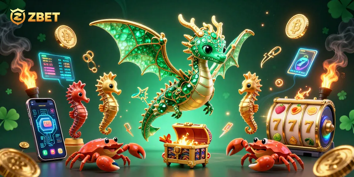 Experience thrilling gaming at ZBET with an enchanting underwater casino adventure illustration.