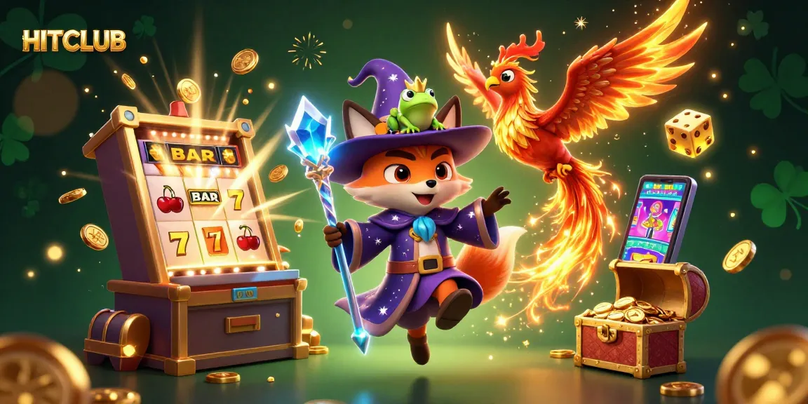 Engage in thrilling gaming with HITCLUB as a wizard fox and phoenix illuminate the jackpot experience.